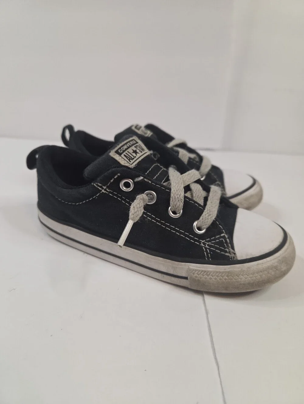 Converse Chuck Taylor All Star Toddler Slip-On Sneakers Black White Size 10